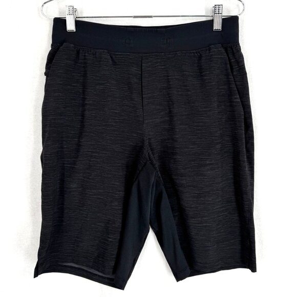 Lululemon T.H.E. Shorts Linerless‎ Heathered Black Mens M Workout Train Athletic - Picture 2 of 12